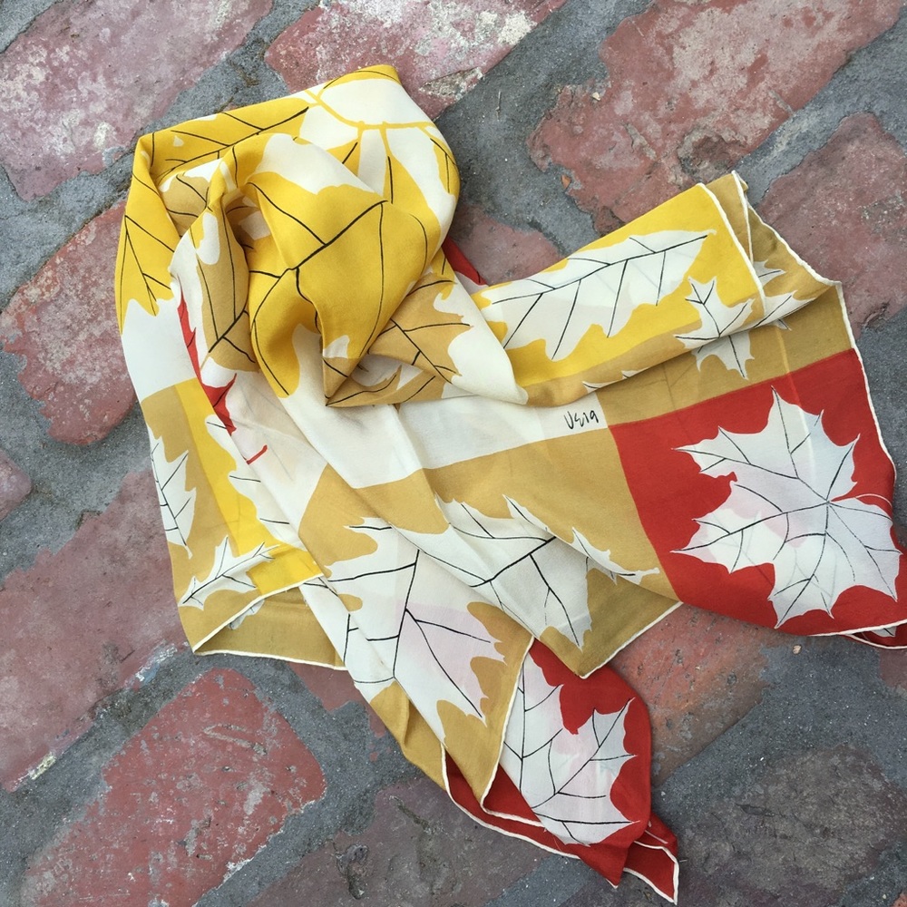 Vintage Vera scarf measures 32 x 30”